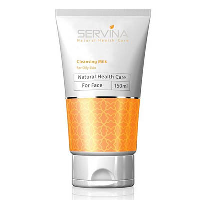 لوسیون پاک کننده آرایش صورت سروینا مخصوص پوست چرب Servina Cleansing Milk For Oily Skin 150 ml