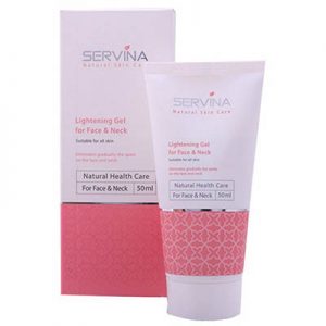 ژل روشن کننده پوست صورت و گردن سروینا Servina Face And Neck Whitening Gel For All Skin Types 50 ml