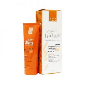 کرم ضد آفتاب رنگی پوست چرب الیوکس بژ 102 حجم 40 میلی لیتر Olivex Sunscreen Tinted Cream Number 102 SPF60 40 ml