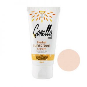 کرم پودر ضدآفتاب ضدآب بژ روشن کنلامکس Canella Max Herbal SunScreen Cream Nomral to Oily Skin 50 ml