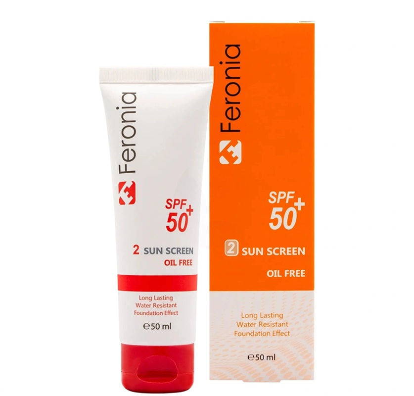 کرم ضد آفتاب فاقد چربی SPF50 رنگ متوسط 2 فرونیا حجم 50mL کرم ضد آفتاب فاقد چربی بی رنگ (SPF50) فرونیا