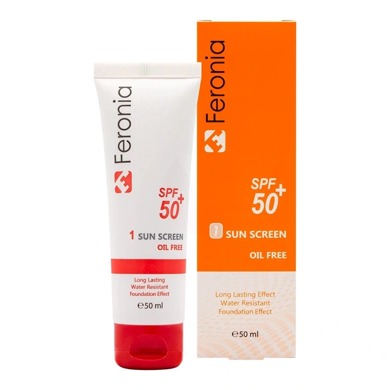 کرم ضد آفتاب فاقد چربی SPF50 رنگ روشن 1 فرونیا حجم 50mL کرم ضد آفتاب فرونیا