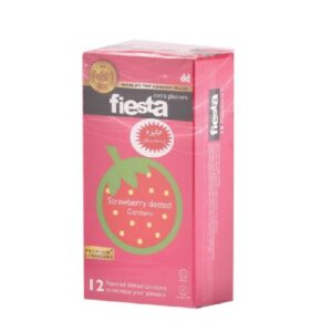 کاندوم خاردار فیستا مدل Strawberry Dotted
