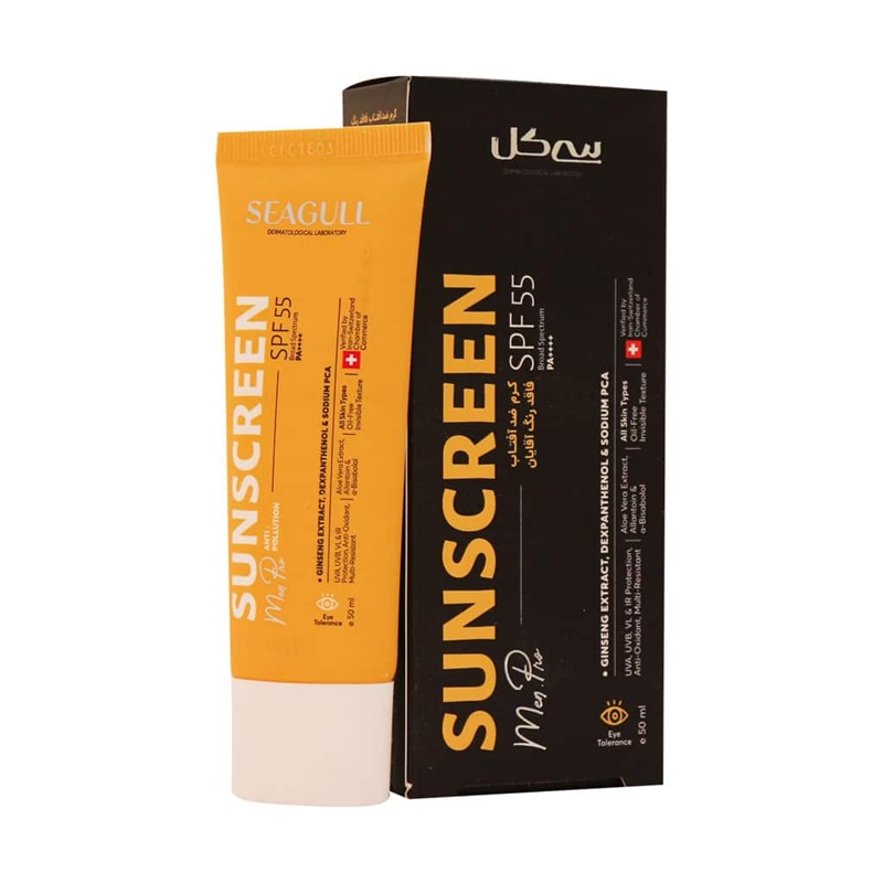 کرم ضد آفتاب آقایان سی گل مدل بی رنگ SPF55 حجم 50mL کرم ضد آفتاب آقایان سی گل مدل بی رنگ