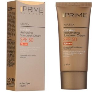 کرم ضد آفتاب جوان کننده پرایم مدل بی رنگ حجم 40mL
