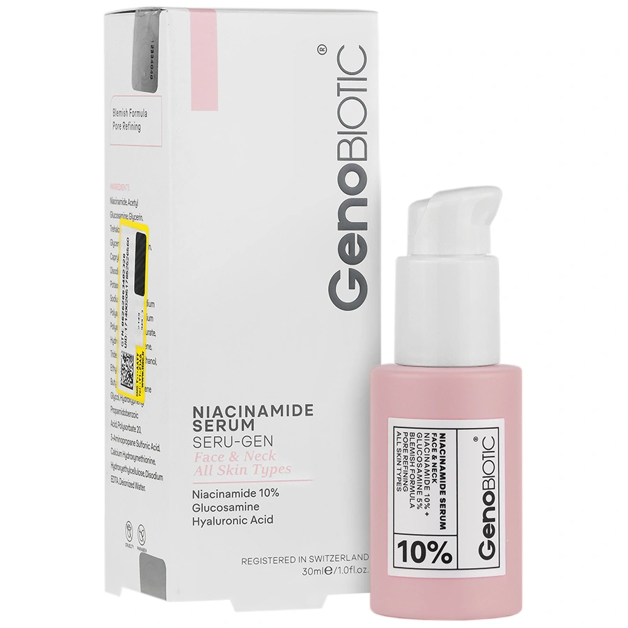 سرم نیاسینامید پوست ژنو بایوتیک حجم 30mL سرم نیاسینامید پوست ژنو بایوتیک