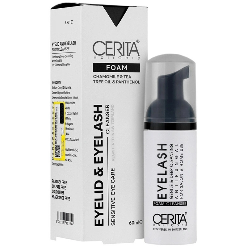 فوم شستشوی پلک و مژه سریتا حجم 60mL فوم شستشوی پلک و مژه سریتا
