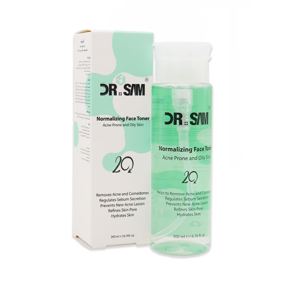 تونر متعادل کننده دکتر سام مناسب پوست چرب حجم 200mL تونر متعادل کننده دکتر سام مناسب پوست چرب