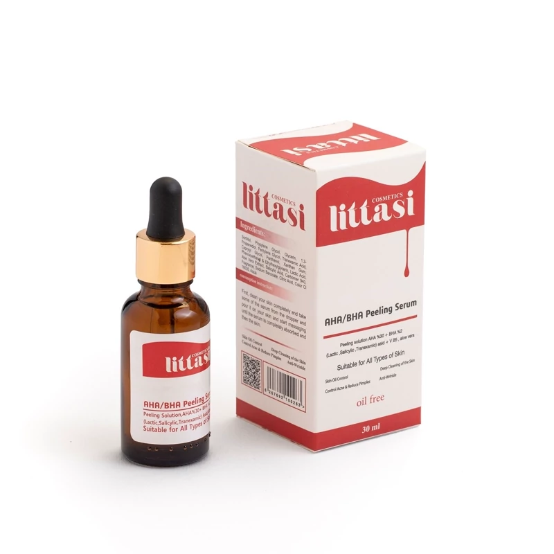 سرم لایه بردار AHA+BHAپیلینگ لیتاسی حجم 30mL سرم لایه بردار AHA+BHAپیلینگ لیتاسی
