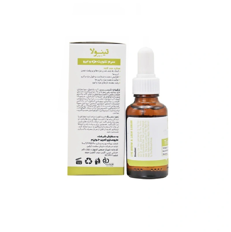 سرم تقویت کننده مژه و ابرو تینولا حجم 30mL سرم تقویت کننده مژه و ابرو تینولا حجم 30mL - Image 2