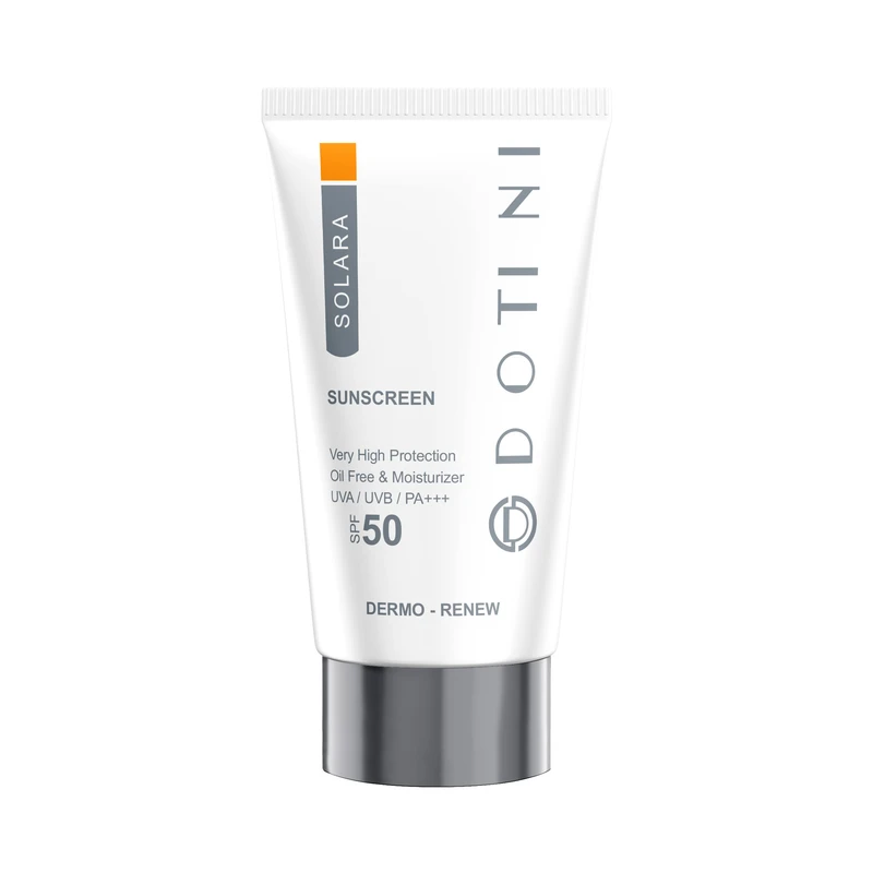 کرم ضد آفتاب بی رنگ دوتینی مناسب پوست چرب حجم 50mL کرم ضد آفتاب بی رنگ دوتینی مناسب پوست چرب